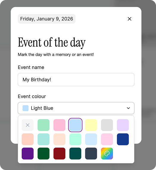 Vision Tracker event pop-up